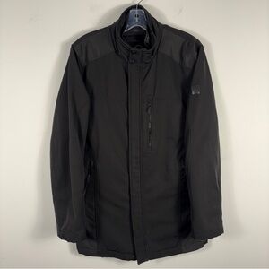 ❤️ TUMI T-Tech Black Performance Jacket Slimming Techwear Travel Utility Coat S